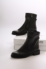 Black demi boots made of genuine leather  4205713 photo №3