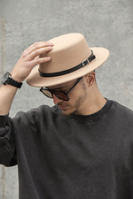 Walter Men's Hat With Strap Beige Without 8049714 photo №1