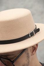 Walter Men's Hat With Strap Beige Without 8049714 photo №5