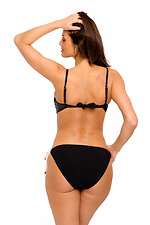 Schwarzer, einteiliger Push-up-Monokini-Badeanzug mit Blumendekor Marko 4023715 Foto №3