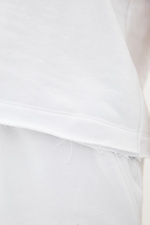 PEGGY white cotton t-shirt with raw edges Garne 3036716 photo №4