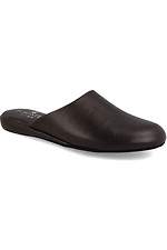 Men's leather slippers for summer with a closed toe Forester 4101716 photo №1