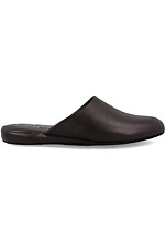 Men's leather slippers for summer with a closed toe Forester 4101716 photo №2