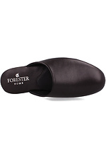 Men's leather slippers for summer with a closed toe Forester 4101716 photo №4