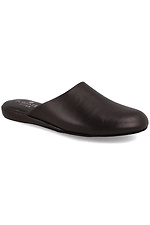 Men's leather slippers for summer with a closed toe Forester 4101716 photo №6