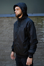 Мужская легкая куртка ветровка удлиненного кроя с капюшоном Without 8048717 фото №3