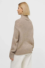 Gestrickter Damenpullover dunkelbeige Sewel 4038719 Foto №2