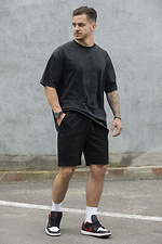 Herren Basic-Strickshorts aus Baumwolle Basic Schwarz Without 8049719 Foto №2