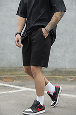 Herren Basic-Strickshorts aus Baumwolle Basic Schwarz Without 8049719 Foto №3