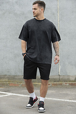 Herren Basic-Strickshorts aus Baumwolle Basic Schwarz Without 8049719 Foto №4