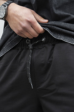 Herren Basic-Strickshorts aus Baumwolle Basic Schwarz Without 8049719 Foto №6