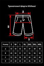 Чоловічі Бавовняні Базові Трикотажні Шорти Basic Black Without 8049719 фото №9