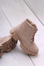 Women's demi-season platform boots made of natural suede  4205720 photo №1