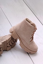 Women's demi-season platform boots made of natural suede 4205720 photo №1