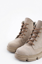 Women's demi-season platform boots made of natural suede  4205720 photo №4