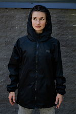 Женская легкая куртка ветровка удлиненного кроя с капюшоном Without 8048720 фото №4
