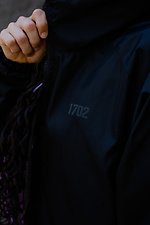 Женская легкая куртка ветровка удлиненного кроя с капюшоном Without 8048720 фото №9
