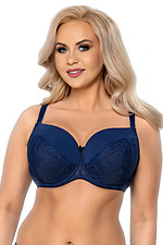 Blue underwire padded bra for large breasts Vena 4026722 photo №1