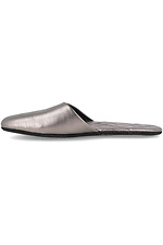 Silver leather slippers for summer Forester 4101722 photo №3