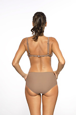 Beige two-piece swimsuit with a bra for large breasts and high bottoms Marko 4024723 photo №3