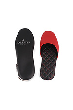 Red leather slippers for summer Forester 4101723 photo №7