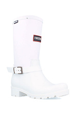White high rubber boots for autumn with a buckle Forester 4101724 photo №1