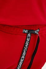 Красные короткие шорты PEGGY-H с необработанным краем и завязками Garne 3036725 фото №4
