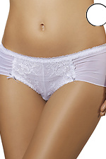 White women's panties made of lace and translucent mesh Ewana 4021725 photo №1