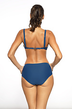 Blue one-piece swimsuit with a bra for large breasts and high bottoms Marko 4024725 photo №3