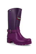 Purple high rubber boots for autumn with a buckle Forester 4101725 photo №1