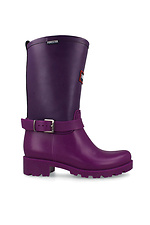 Purple high rubber boots for autumn with a buckle Forester 4101725 photo №2