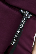 Фиолетовые короткие шорты PEGGY-H с необработанным краем и завязками Garne 3036726 фото №4
