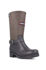 Gray high rubber boots for autumn with a buckle Forester 4101726 photo №1