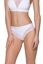 Cotton panties with a wide elastic band and transparent inserts Passion 4026727 photo №1