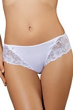 White slip-on panties with wide lace inserts Ewana 4021728 photo №1
