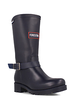 Black high rubber boots for autumn with a buckle Forester 4101728 photo №1