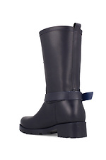 Black high rubber boots for autumn with a buckle Forester 4101728 photo №4