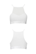 Cotton sports top without cups with sheer mesh Passion 4026733 photo №3