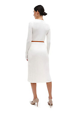 Knitted women's dress in white  4038734 photo №2
