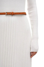 Knitted women's dress in white  4038734 photo №4