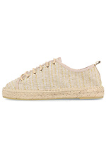 Light fabric espadrilles for the summer with a rope on the sole Las Espadrillas 4101734 photo №2