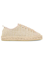 Light fabric espadrilles for the summer with a rope on the sole Las Espadrillas 4101734 photo №3