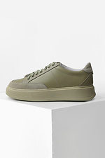 Women's demi-season sneakers made of genuine leather on the platform  4205734 photo №3