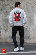 Herren Sweatshirt aus isoliertem Fleece in Übergröße mit Aufdruck Max Grau Without 8055734 Foto №2
