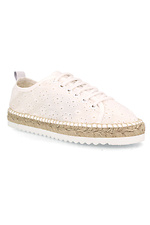 Light fabric espadrilles for the summer with a rope on the sole Las Espadrillas 4101735 photo №1