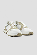 Жіночі демісезонні кросівки зі світлої натуральної шкіри  4205735 фото №6