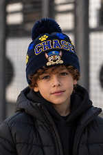 Дитяча Зимова Шапка Для Хлопчика Утеплена Флісом Without Pop Chase Dark Blue Without 8056738 фото №2