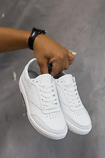 Children's white sneakers made of genuine leather  8018740 photo №8