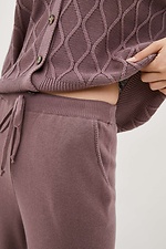 Warm knitted palazzo pants with drawstring  4037741 photo №4