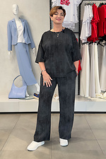 Women's oversized suit in black with a boiled effect Garne 3034743 photo №1